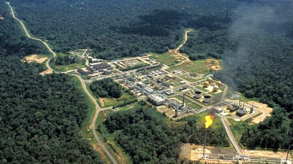 Imagem de área de extração de gás natural no Amazonas administrada pela Eneva