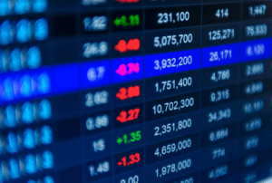 Imagem de número que representam ações no mercado financeiro